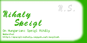mihaly speigl business card