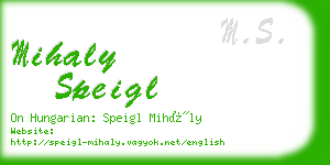 mihaly speigl business card